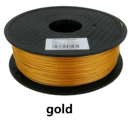 gold Высокопрочная нить 3d принтера PLA/ABS 1,75 мм/3 мм 1 кг цена - Цвет: gold