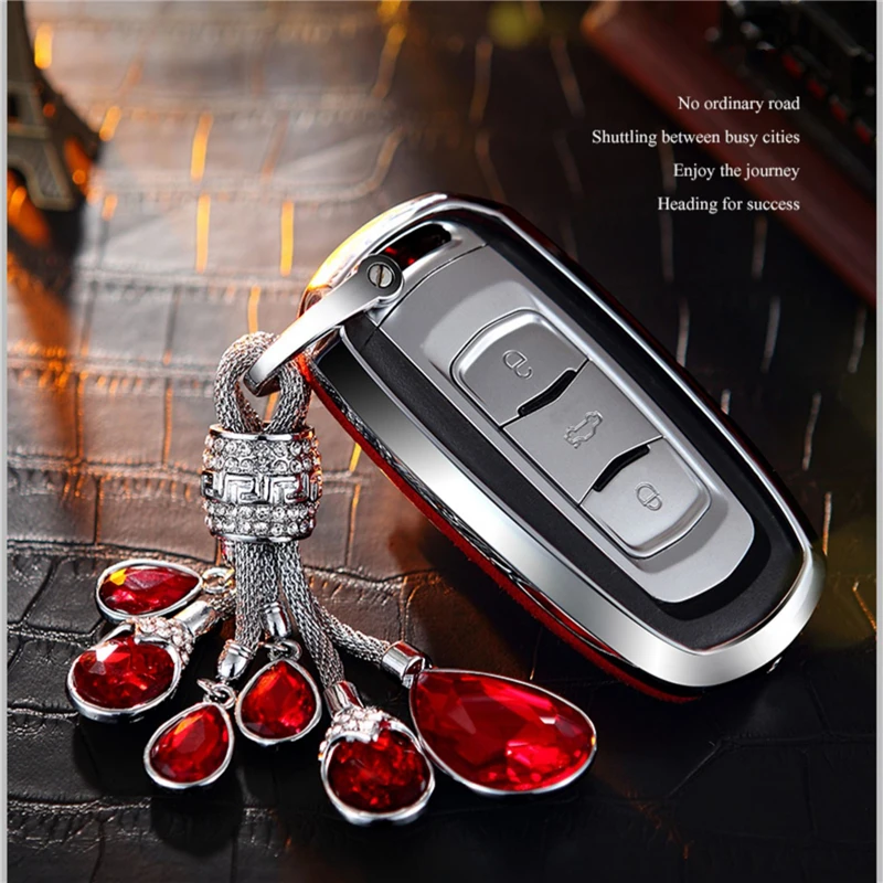 

Suede Fur Car remote key case for Geely Atlas Boyue NL3 EX7 Emgrand X7 EmgrarandX7 SUV GT GC9 borui Car remote keychain durable