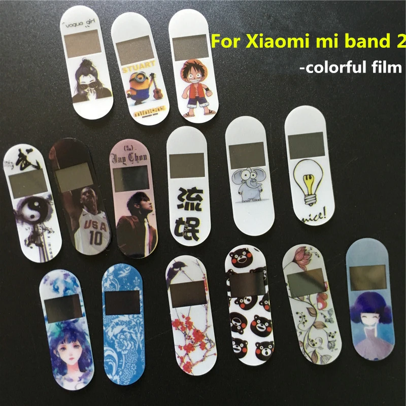 

2pcs Colorful Camouflage Screen Protective Film Xiaomi band film HD Ultra Thin Anti-scratch Anti-explosure For Xiaomi mi band 2