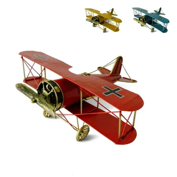 

Retro wrought iron vintage airplane model Figurines home photography props cafe bar decoration metal crafts gifts mx5151024