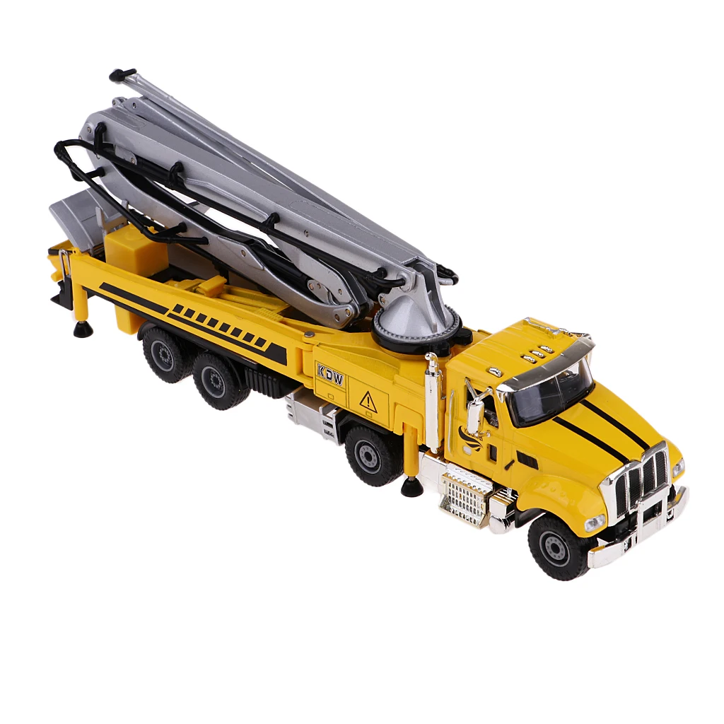 1:55 Diecast Alloy American Engineering Truck Model Cement Pump Vehicle Toy