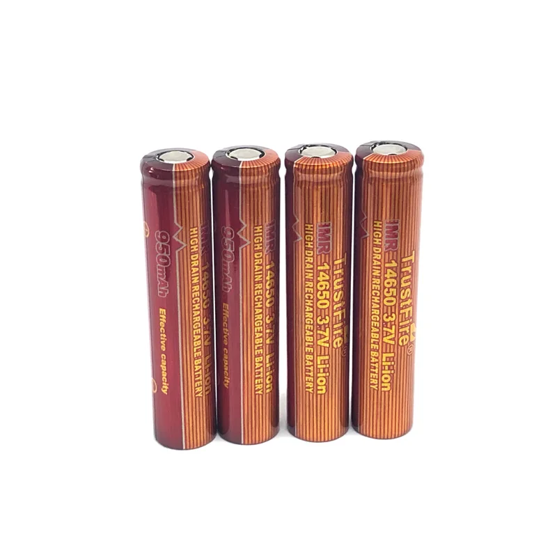 

12pcs/lot TrustFire IMR 14650 3.7V 950mAh Lithium High Drain Rechargeable Battery For Electronic Cigarettes Output 10A Batteries