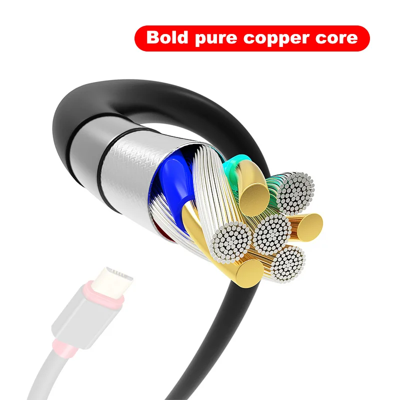 المصغّر USB كابل سريع تهمة USB كابل بيانات ل سامسونج هواوي Xiaomi LG Andriod سلك Microusb الهاتف المحمول الكابلات 0.3 m 1 m 1.5 m 2 m 3 m
