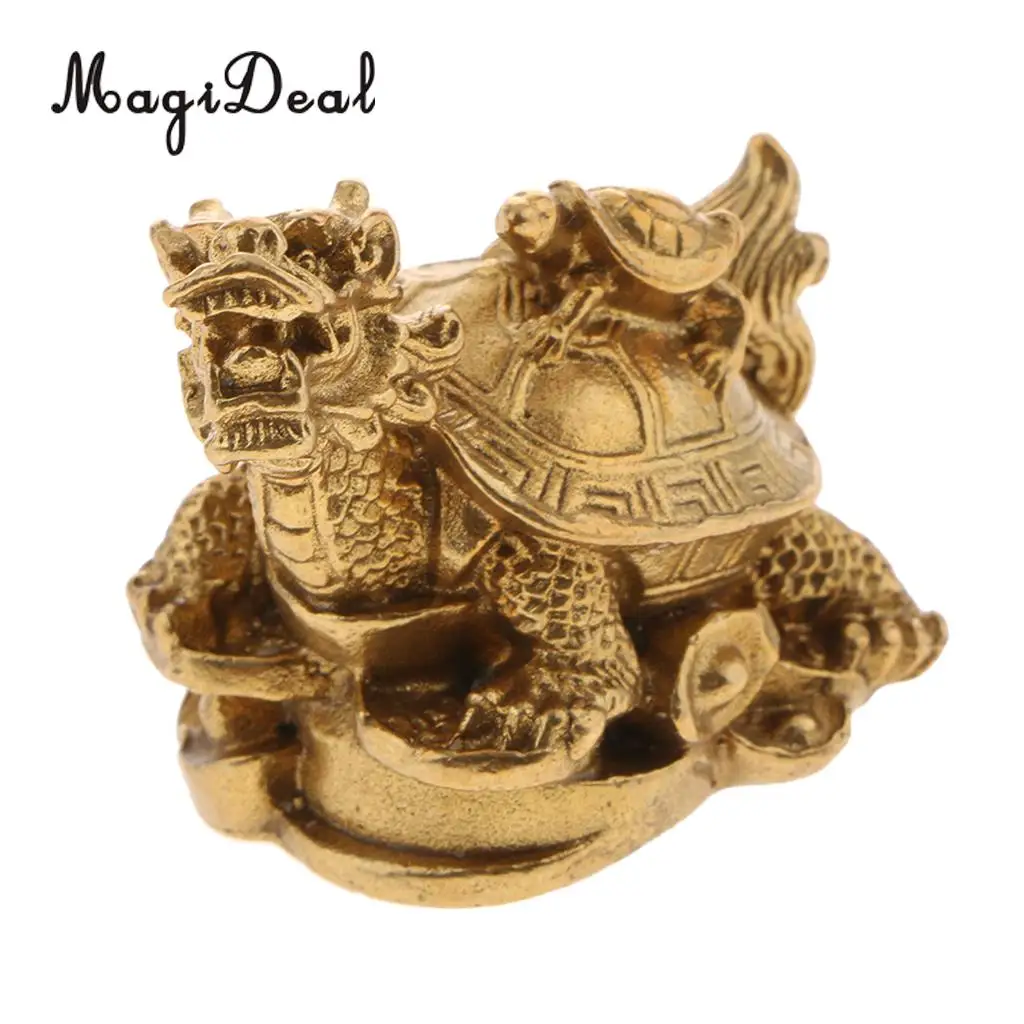 Feng Shui Wealth Prosperity Dragon Turtle Statue Lucky Wealth Ancient Coins Housewarming Congratulatory Gift