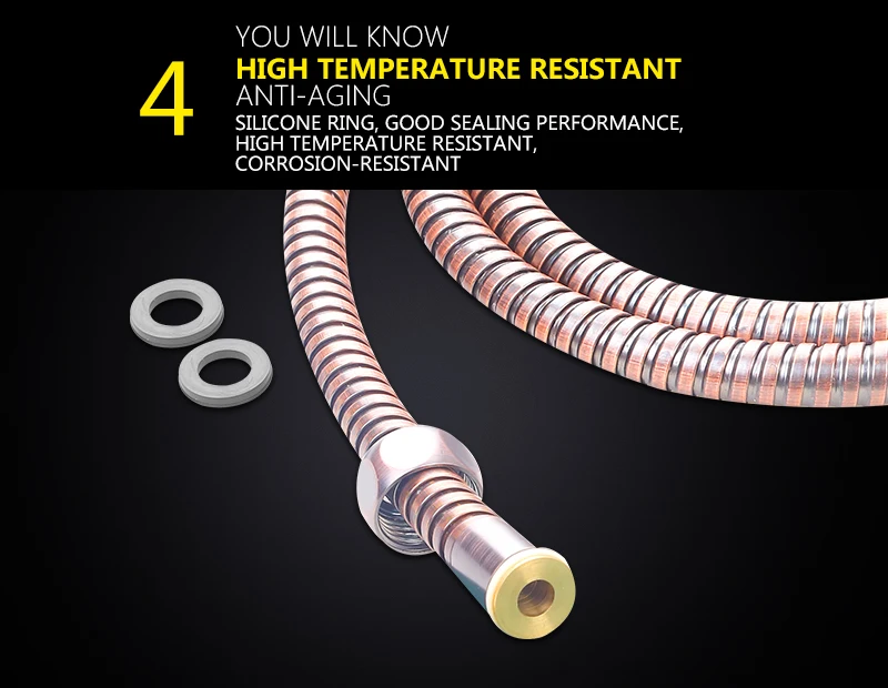 Antique Shower Hose 1.5m Stainless Steel ORB Brown Shower Hoses Flexible Bathroom Bidet Shower Hand Anti-Twist Faucet Hose (9)