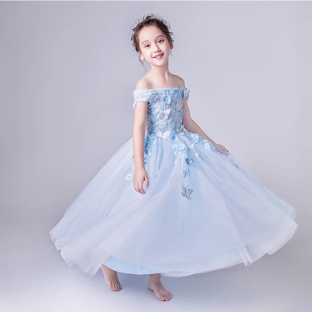 Light Blue Flower Girl Dresses