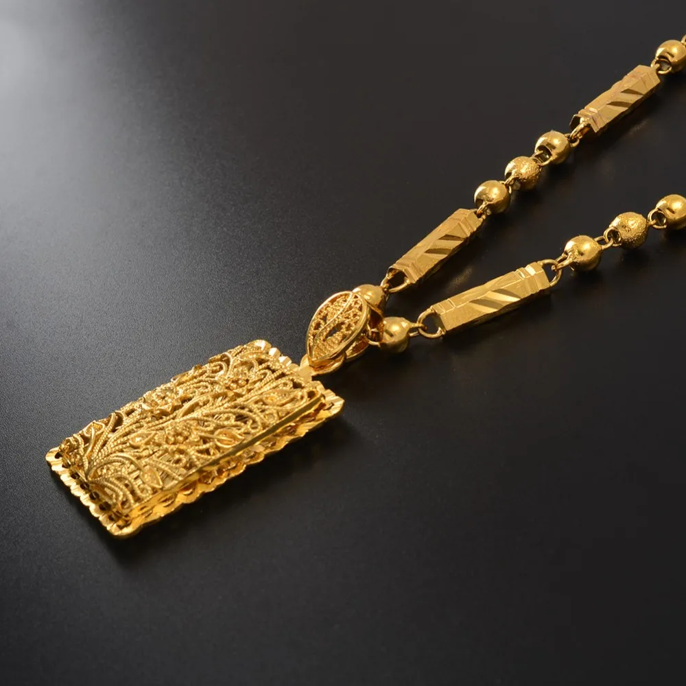Anniyo прямоугольник цветок кулон цепи ожерелья для женщин мужчин Marshall ювелирные изделия микронезиаб Гавайи подарок мать жена#169606G