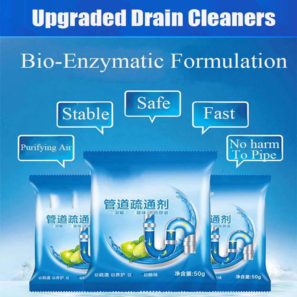 New 50g Sink Drain Toilet Sewage Decontamination to Deodorant Cleaning Powder