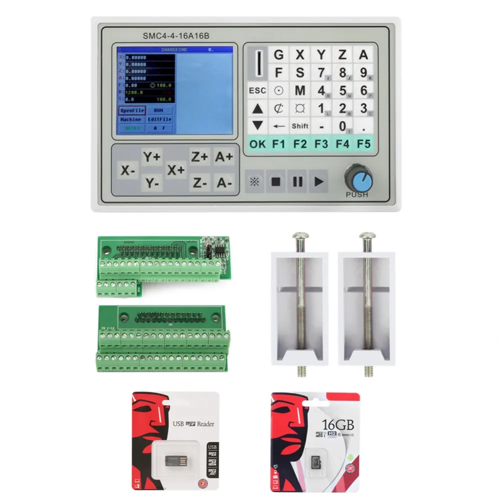 

SMC4-4-16A16B CNC Controller 4-axis Motion Controller For Carving Machine Control System Tools Set