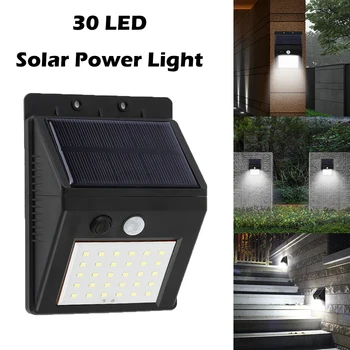 

Outdoor Solar Power Lights 30 LEDs PIR Motion Sensor Activated Separable for Garden Light Wireless Security Waterproof Wall Lamp