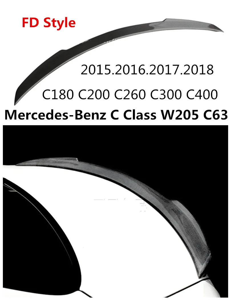Спойлер из углеродного волокна для Mercedes Benz C Class W205 C63 C180 C400 2015 2016 2017 2018 2019 спойлеры