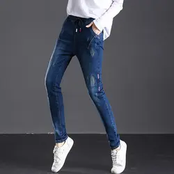 Узкие, с высокой талией, мешковатые, большие размеры, женские брюки, джинсы OMP