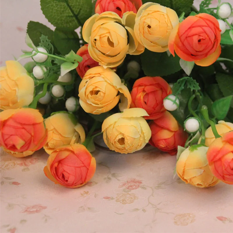 Home decoration rustic cloth small flower bonsai a...