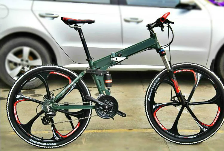 Sale Kalosse DIY    folding bicycle 26   21/24/27/30speed   Hydraulic brakes , mountain bike man  26*2.125 tires road bike 5
