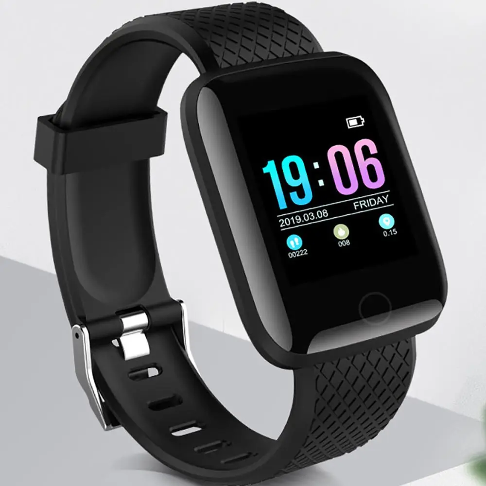 

116 Plus Smart Bracelet Fitness Tracker Band Heart Rate Blood Pressure Monitoring Track Movement Smart Watch For Android IOS