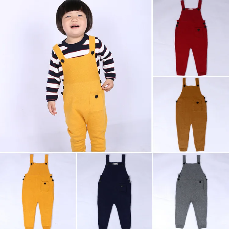New Infant Cotton Knitted Children's Sweater Kids Overalls Hot Fashion