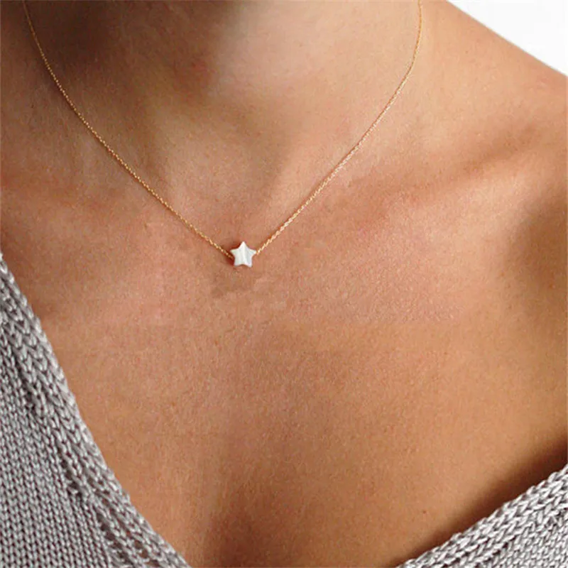 

New Arrival Beach Style Shell Star Pendant Necklaces for Women Fashion Simple Charm Collar Jewlery 2019 Trendy Gifts