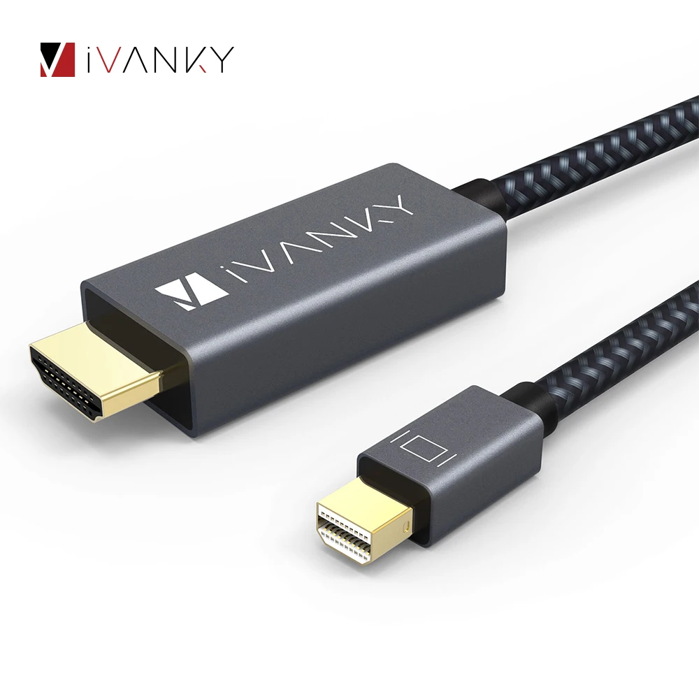 

[Lifetime Warranty] iVANKY 1080P@60Hz Mini DisplayPort to HDMI Cable 6.6ft Thunderbolt HDMI Cable for MacBook Air,Projector,TV