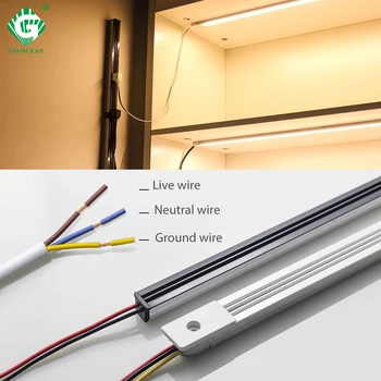 

85-265V Track Rail High Quality Aluminum AC Power Connector Track For Shelf Lighting Market bars System Cabinet Rails Light