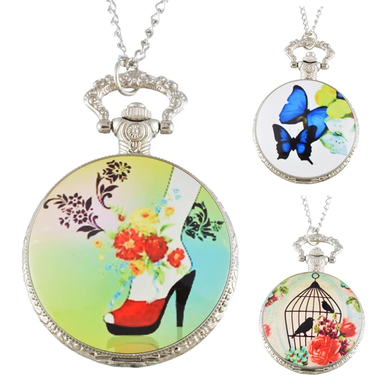 Buy Pocket Watches Women Enamel Pocket Quartz Watch