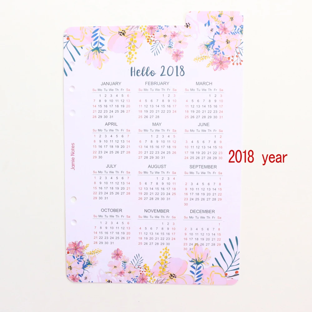 domikee creative cute cartoon 2018 2019 year calendar index divider 2019 year calendar cute