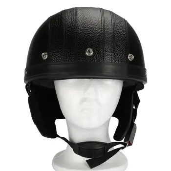 

with Goggle German Style Motorcycle Helmet Helmet Vintage Universal Cycling Helmet Racing Guard