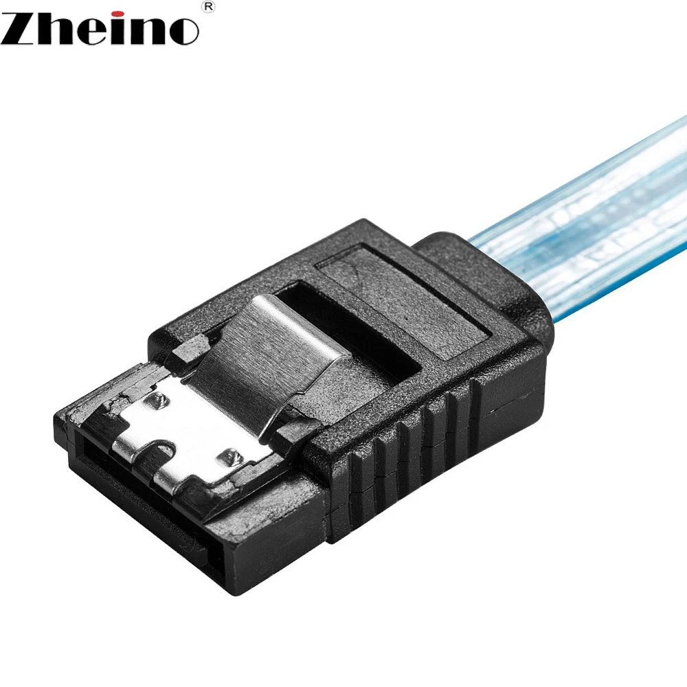 Zheino Serial ATA SATA 3 0 6 ГБ/сек. HDD SSD штекер прямой кабель для передачи данных с зажимом 50