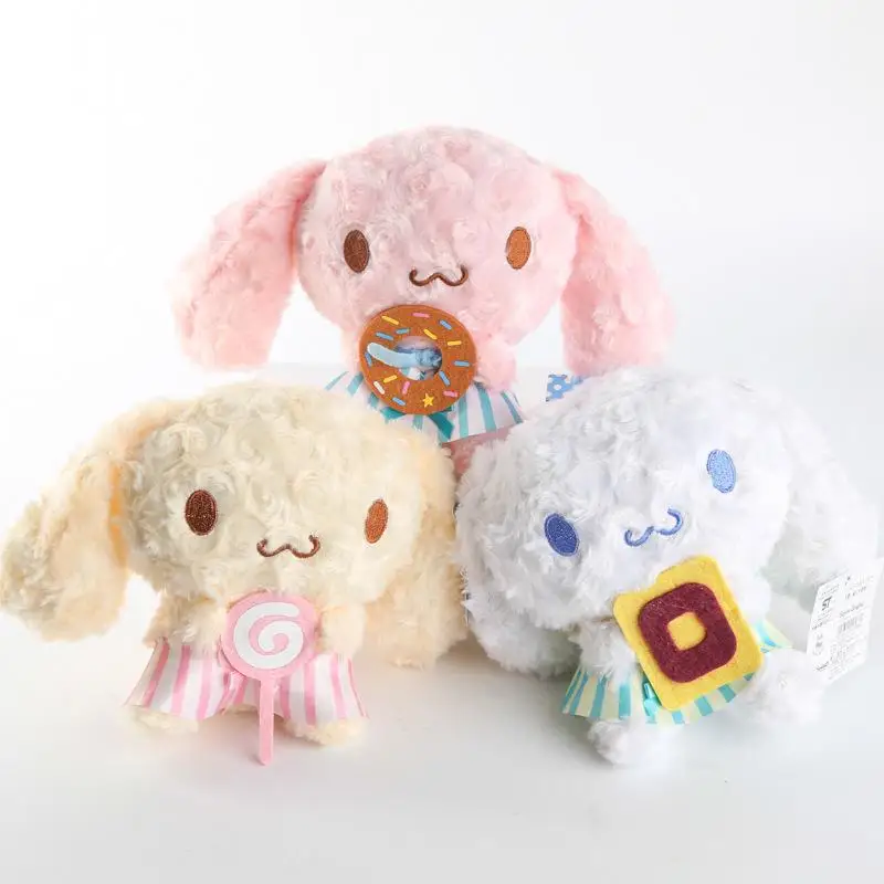 819 20 De Réductiondessin Animé Mignon Poupée En Peluche Cannelle Jouets Doux Belle Blanc Gros Chiens Doreille Avec Des Biscuits Beignet Sucette