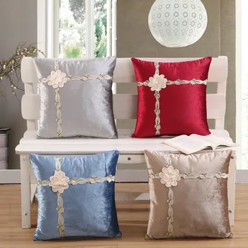 

New high quality European sofa pillow cushions embroidered flowers For car upholstery home decor wedding decoration