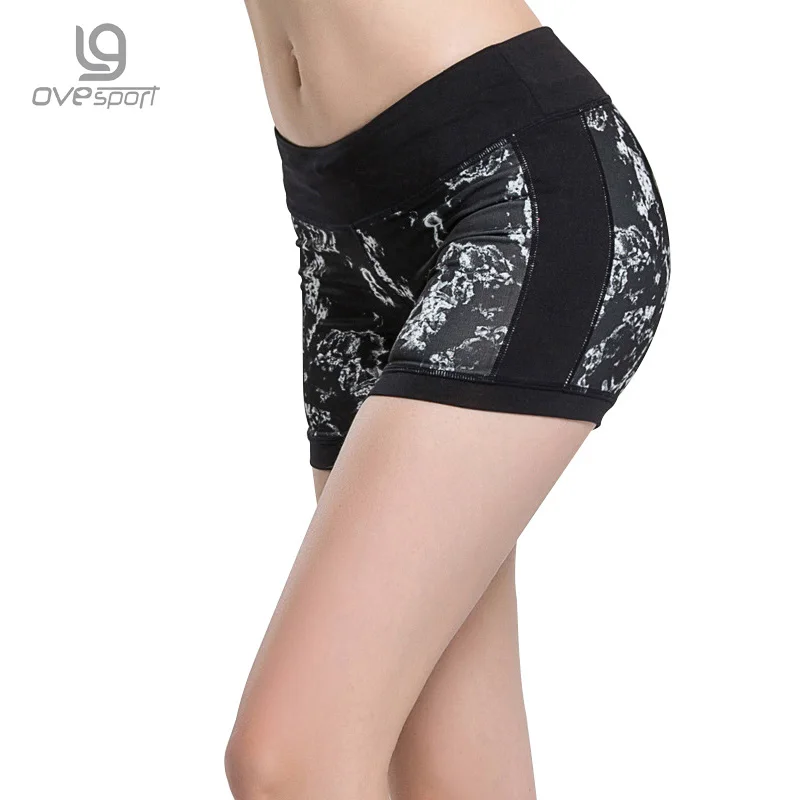 

Summer New Fashion Women Fitness Shorts Print Breathable Workout Ladies Short High Elastic Comfortable Women's Short