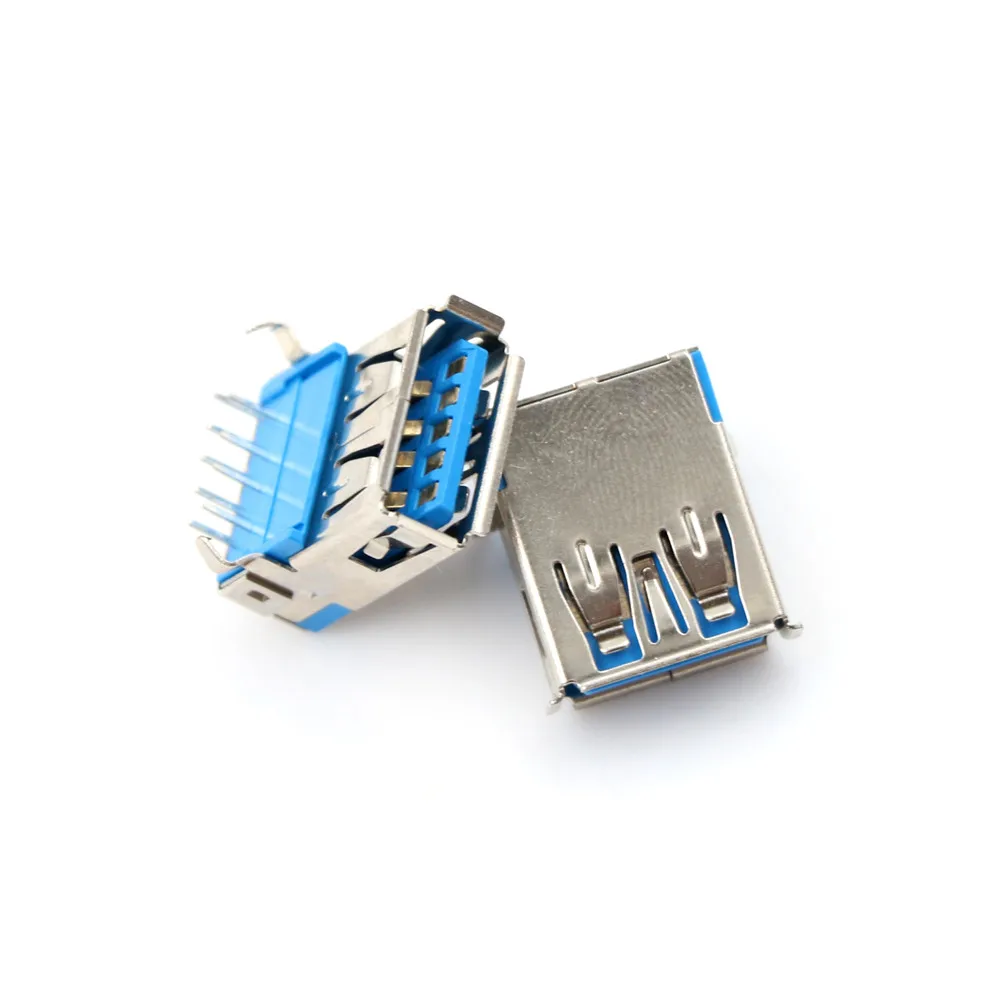 Фото 5 шт. USB3.0 Тип 90 градусов DIP женский правый угол 9 контактный разъем комплектующие 5 шт. USB3.0 Тип 90 градусов DIP женский правый угол 9 контактный разъем комплектующие