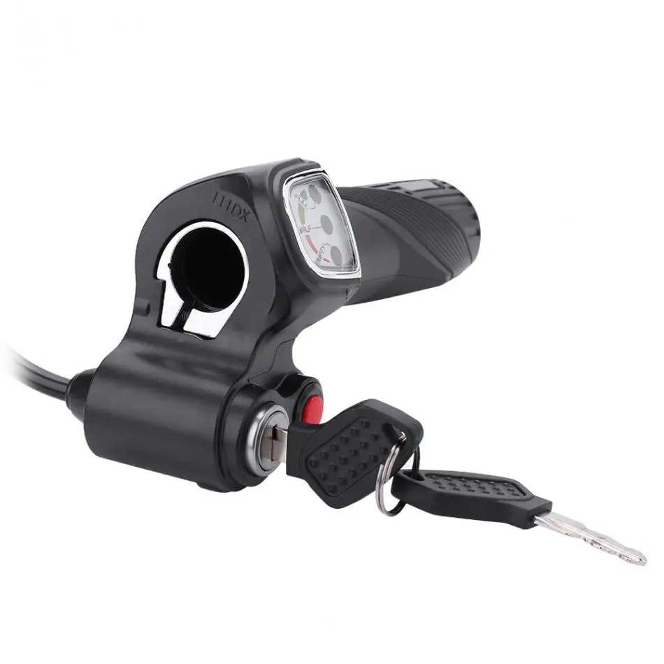 Clearance 1Pair E-bike 36V/48V Twist Throttle Grips LED Battery Level Display and Power Lock for 22.5mm Electric Bike Scooter Handlebar 2 Clearance 1Pair E-bike 36V/48V Twist Throttle Grips LED Battery Level Display and Power Lock for 22.5mm Electric Bike Scooter Handlebar 2