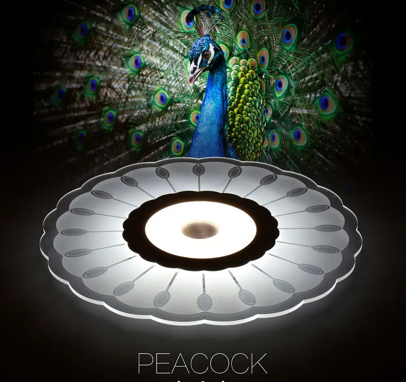 

Creative slim flower shaped ceiling lamp room dining room peacock lamp