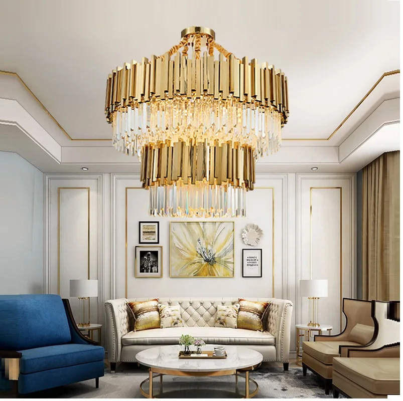 

Modern Crystal Chandelier for Living Room Dining Room Gold Crystal Chandelier LED Lights Lighting LED Chandelier Luxurious