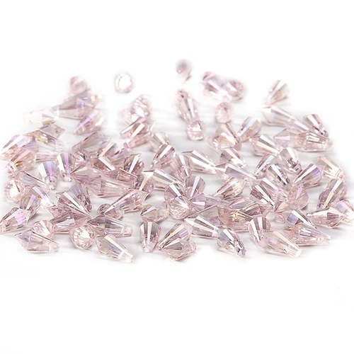 NEW Triangle Cone Crystal Beads AB Colour 10pcs 6*12mm Austria Crystal Triangle Cone Loose Beads DIY Bracelet Jewelry C-6 - Цвет: 02