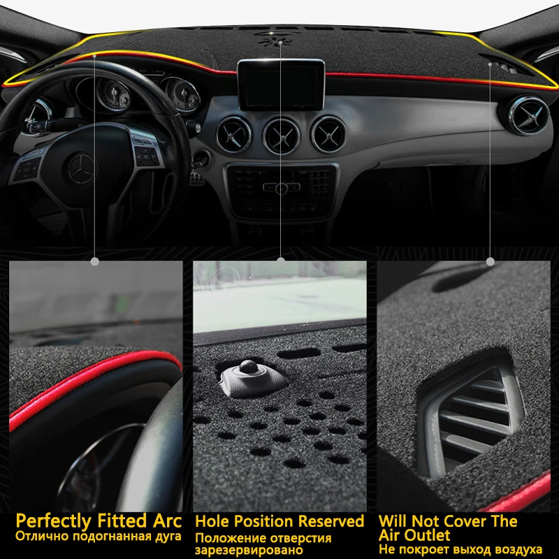black edge Kakash Custom Interior Accessories for Hyundai Santa Fe 2019 2020 2021 2022 2023 Dashboard Cover Mat Dash Covers Reduces Glare Eliminates Cracking Protector Sunshade No Glare 
