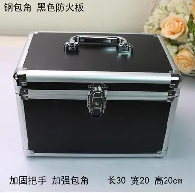 Профессиональный большой емкости алюминиевый сплав косметическая коробка портативный двойной открытый многослойный косметический ящик многофункциональный ящик для инструментов - Цвет: 30cm