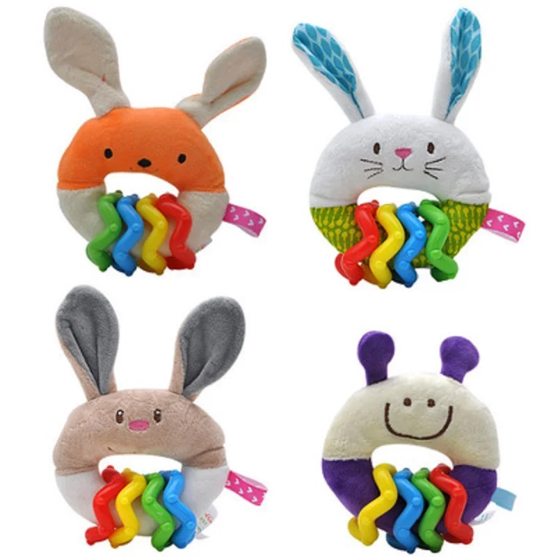

Baby Teether Rattle Toy Kids Infant Appease Stroller Hanging Handbell Cognition Color Growing Teeth Puppet Crib Toys Wind Chime