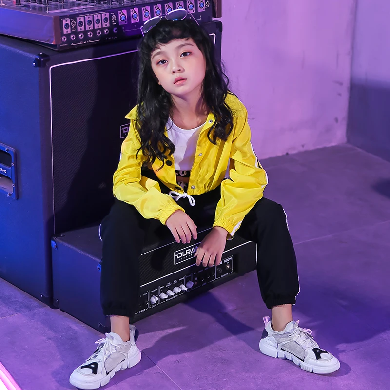 Toddler Spring clothes For Girls Short Top Loose pants Jazz Hip hop Dance kids costumes girls boutique sets (20)