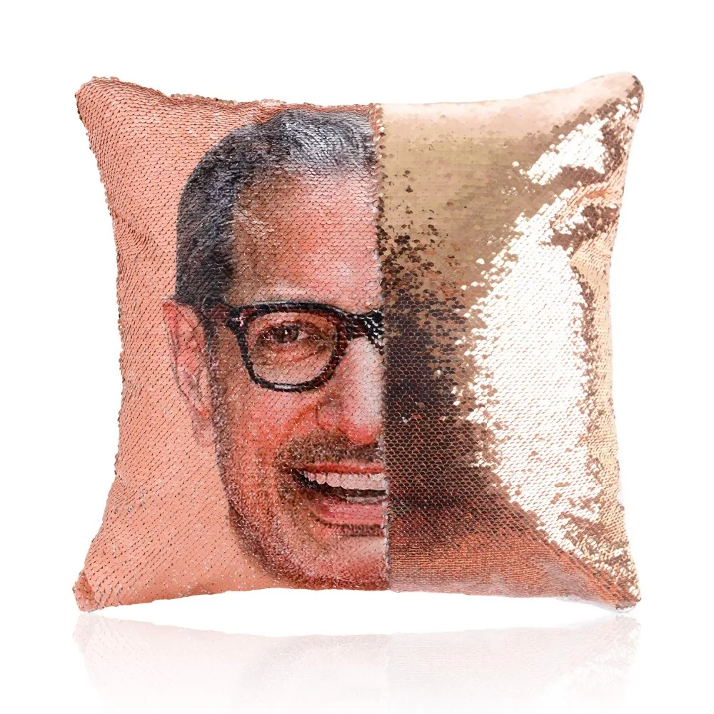 Большая Акция Jeff Goldblum улыбающееся лицо Русалка Реверсивный флип блесток пледы