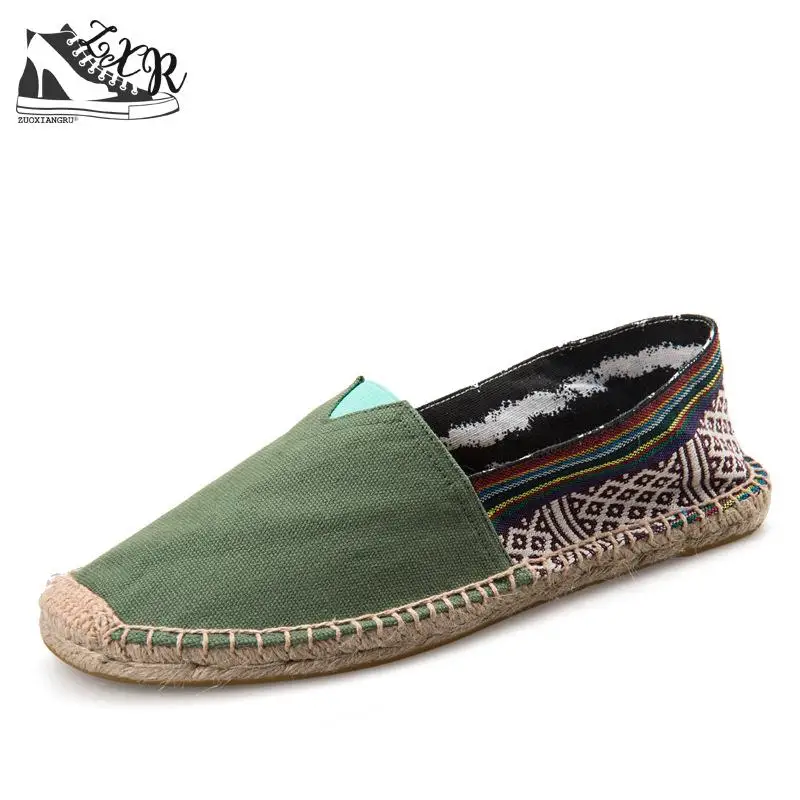 

Zuoxiangru Summer Slip On Men Casual Shoes Canvas Fashion Men Shoes Soft Bottom Male Espadrille Fisherman Shoes Men Flats