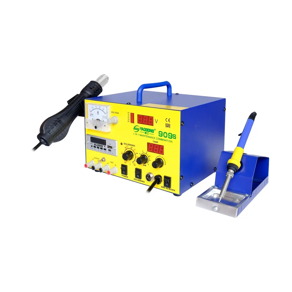 YAOGONG Big Deal 909S Autocut hot air 3 in 1 DC power supply soldering rework station YAOGONG Big Deal 909S Autocut hot air 3 in 1 DC power supply soldering rework station