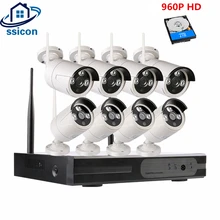 SSICON 960 P 8CH Водонепроницаемая пуля видеокамера с Wi-Fi система Открытый 8 канальный разъем и воспроизведение беспроводной сигнализации системы безопасности дома