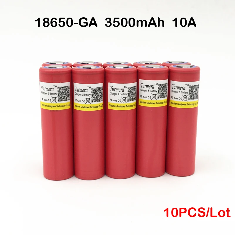 10 шт. аккумуляторные батареи 18650 мАч 3500 в А|battery 18650|18650 batteryrechargeable battery |