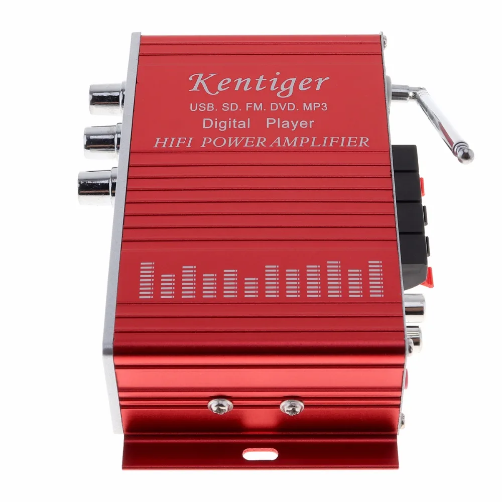 Kentiger HY-502 5A 2CH Hi-Fi цифровой автомобильный стерео аудио усилитель Авто Аудио fm-радио плеер Поддержка SD USB MP3 DVD вход