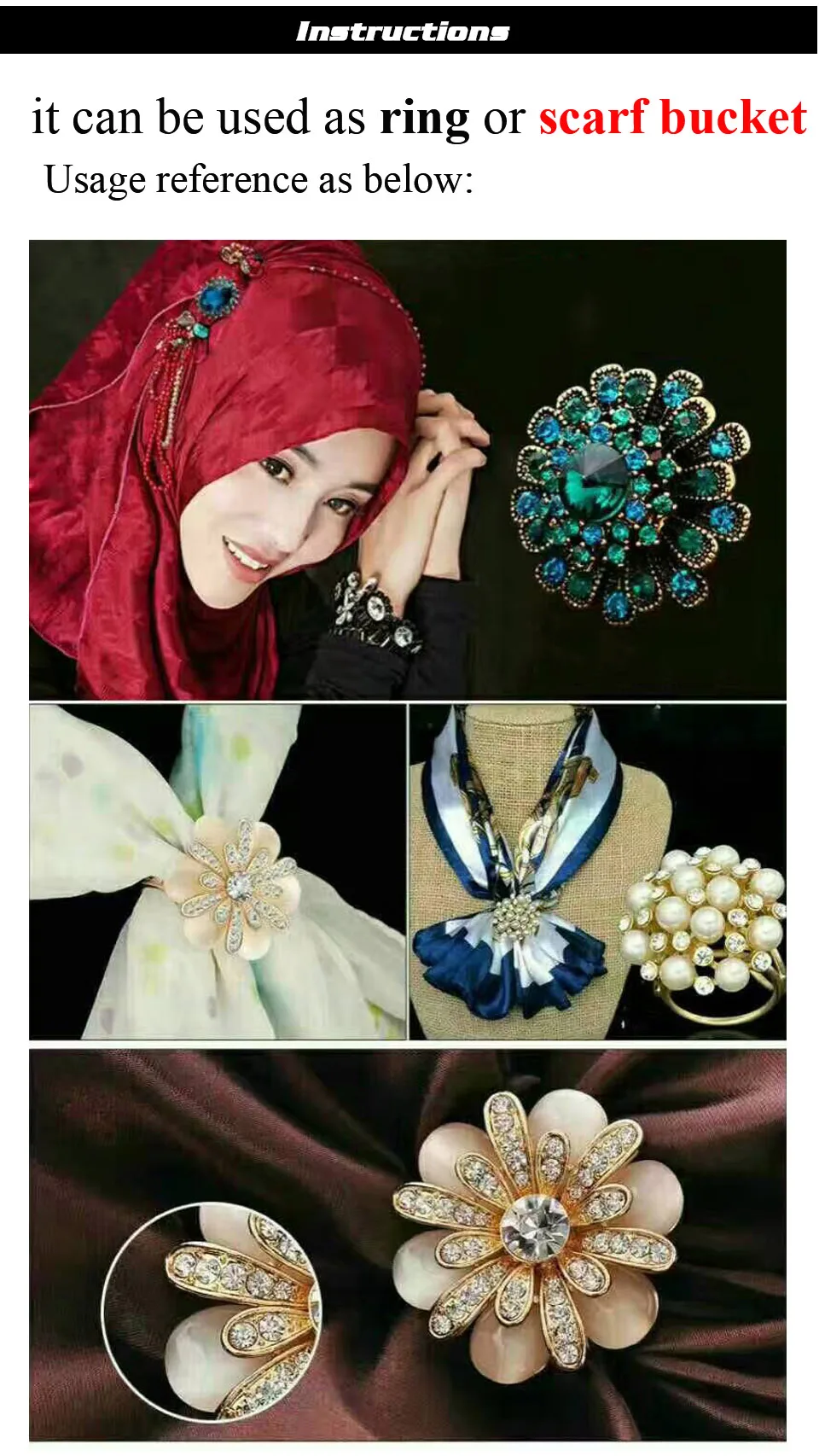 Винтажное женское кольцо в этническом стиле, регулируемое мусульманское кольцо для женщин, свадебные, вечерние, ислам, модные ювелирные изделия из смолы, овальные большие кольца