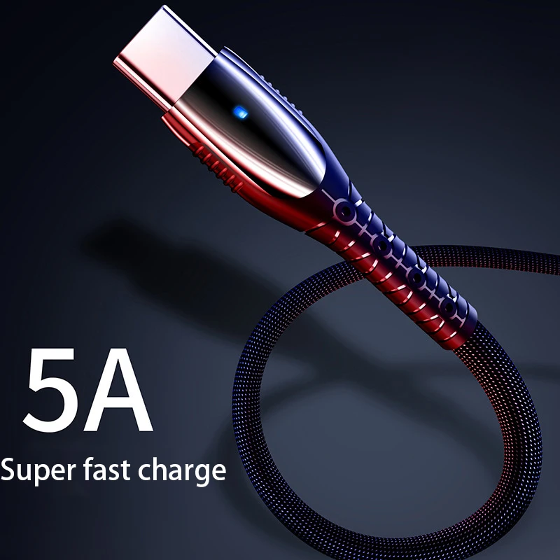 USB C type c кабель QC 3,0 5A супер Зарядка для samsung S10 S9 S8 huawei mate 20 P20 P30 Pro USB-C кабель для быстрой зарядки type C Kable