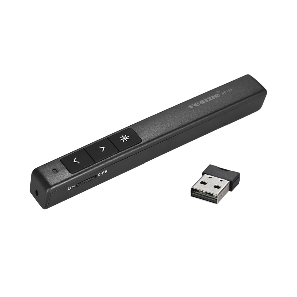

VP158 Wireless Laser Presenter RF 2.4GHz PowerPoint PPT Clicker Presentation USB Remote Control Pen With Receiver For Cat'S Toy