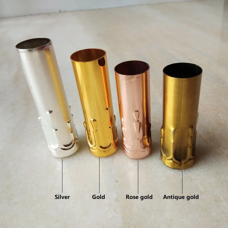 10pcs Couvercles De Douille De Bougie En Métal, Support De Lampe