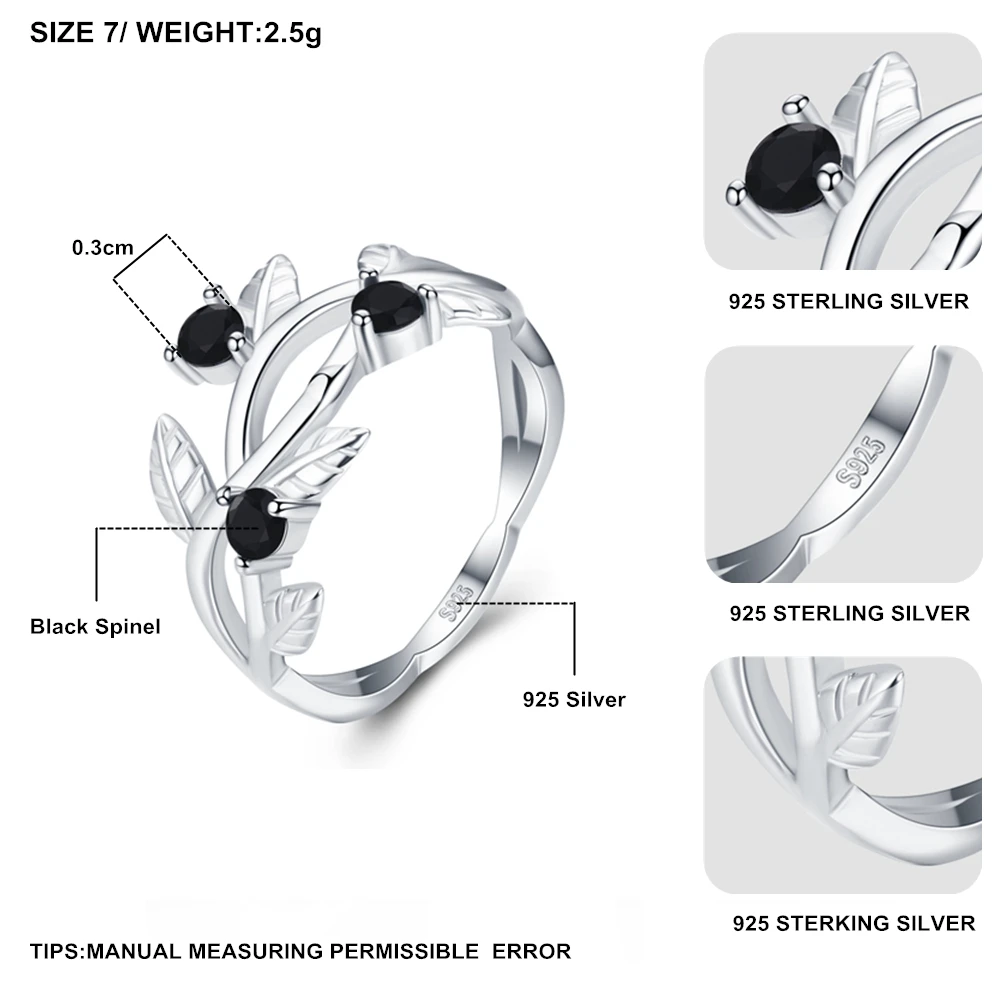 [BLACK AWN] 925 пробы Серебряное кольцо, оливковая ветка, модные свадебные кольца для женщин, женское ювелирное изделие G074